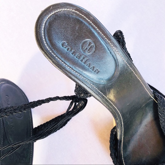 Cole Haan Cork Crocheted Strappy Heels - Picture 5 of 11